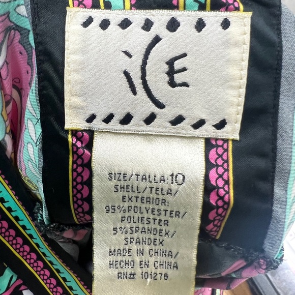 Ice Pink and Black Patterned Mini Dress vintage - Picture 3 of 3